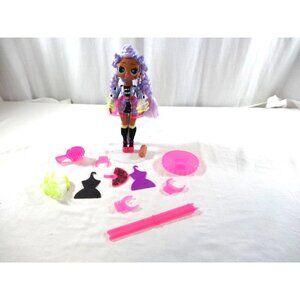MGA LOL Surprise! OMG Dance Dance Dance Miss Royale Doll Purple Hair W/ Outfit a